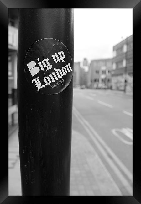London Sticker Framed Print by Adrian Wilkins