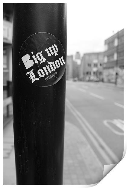 London Sticker Print by Adrian Wilkins