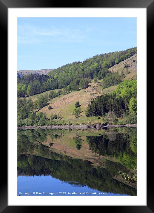 Reflections on Thirlmere Framed Mounted Print by Dan Thorogood