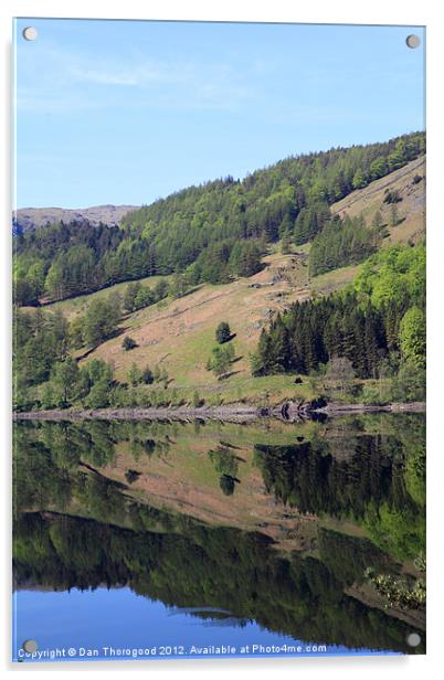 Reflections on Thirlmere Acrylic by Dan Thorogood