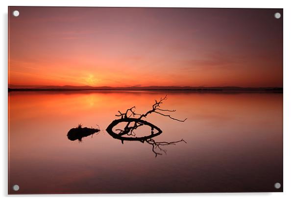 Loch Leven Sunset Acrylic by Maria Gaellman