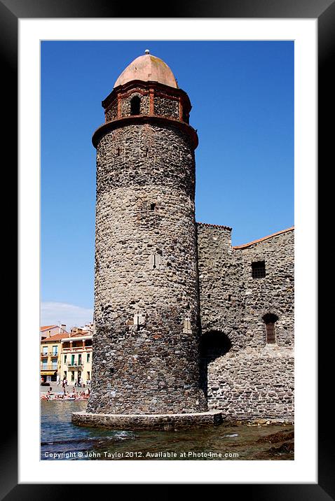 Notre Dame Collioure Framed Mounted Print by John Taylor