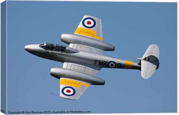 Gloster Meteor T7 WA591 Canvas Print by Oxon Images