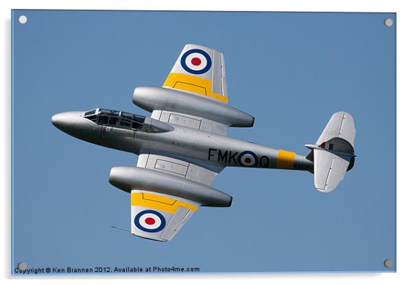 Gloster Meteor T7 WA591 Acrylic by Oxon Images