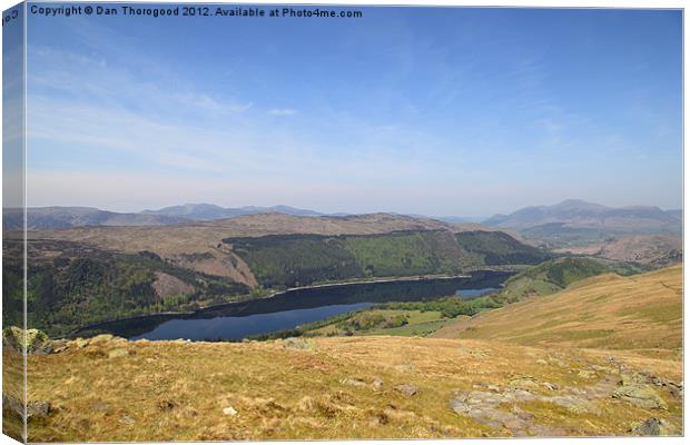 Thirlmere from Helvellyn Canvas Print by Dan Thorogood
