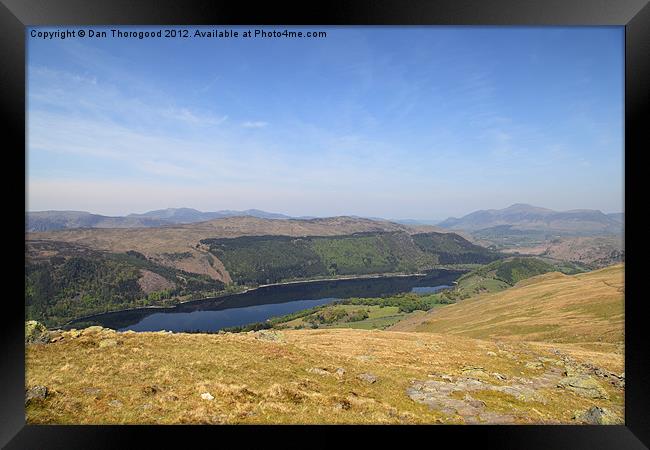 Thirlmere from Helvellyn Framed Print by Dan Thorogood