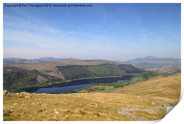 Thirlmere from Helvellyn Print by Dan Thorogood