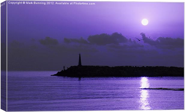 Rising sun in purple Canvas Print by Mark Bunning