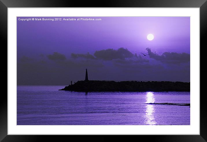 Rising sun in purple Framed Mounted Print by Mark Bunning