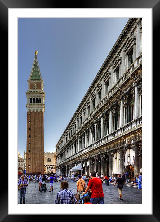 St Marks Basilica and Procuratie Nuove Framed Mounted Print by Tom Gomez