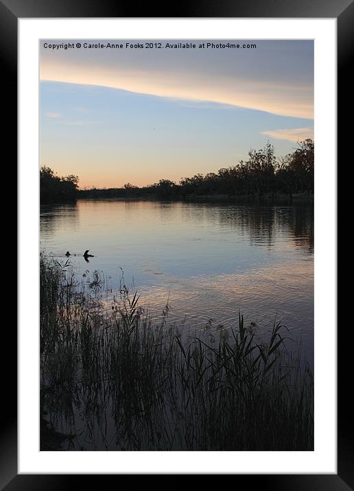 Murray River Sunset Series 1 Framed Mounted Print by Carole-Anne Fooks