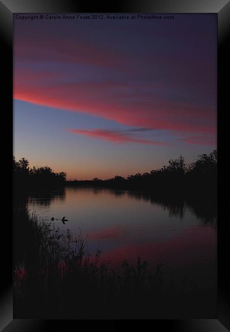 Murray River Sunset Series 1 Framed Print by Carole-Anne Fooks