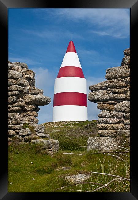 Daymark St Martin's Island Framed Print by David Wilkins