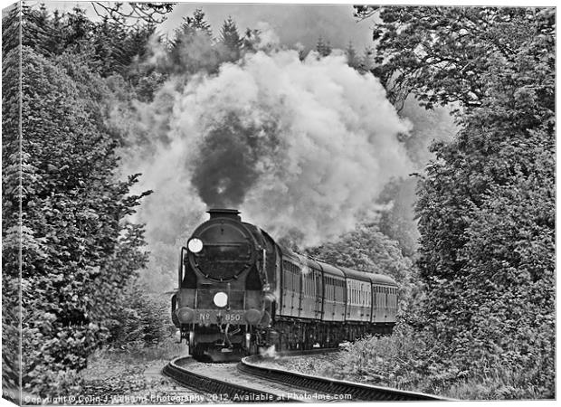 Lord Nelson - The Watercress Line BW Canvas Print by Colin Williams Photography