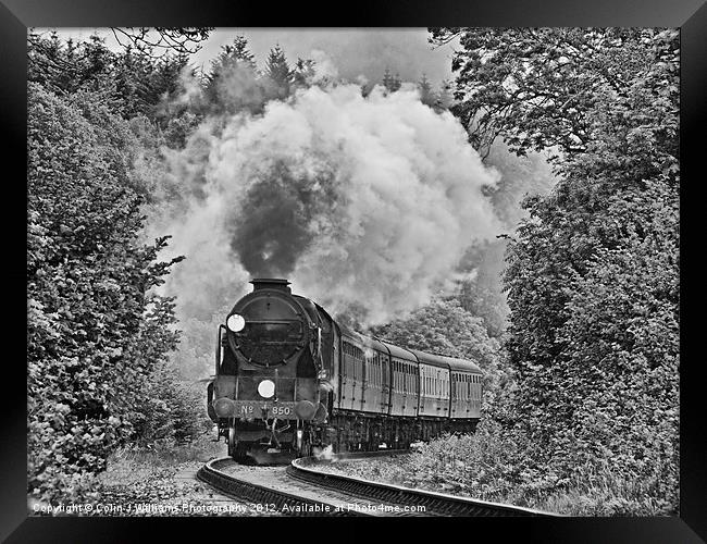 Lord Nelson - The Watercress Line BW Framed Print by Colin Williams Photography