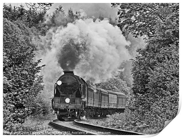 Lord Nelson - The Watercress Line BW Print by Colin Williams Photography
