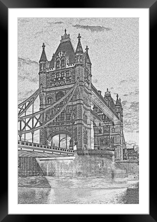 Tower Bridge art Framed Mounted Print by David Pyatt