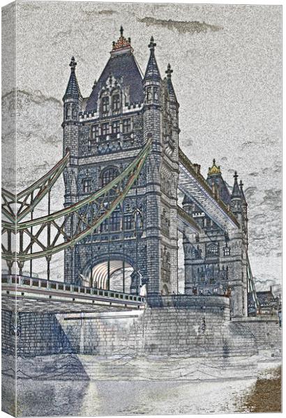 Tower Bridge art Canvas Print by David Pyatt