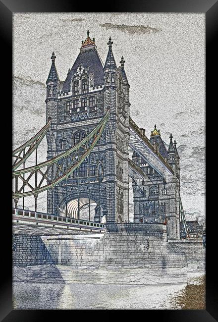 Tower Bridge art Framed Print by David Pyatt