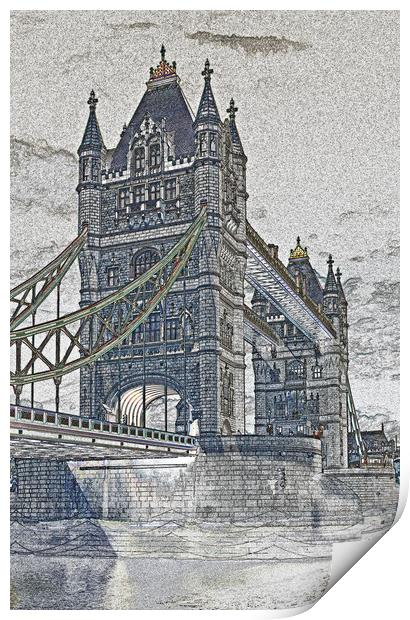 Tower Bridge art Print by David Pyatt