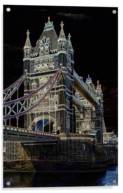Tower Bridge art Acrylic by David Pyatt