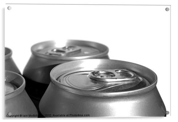 Drink Cans Acrylic by Iain McGillivray