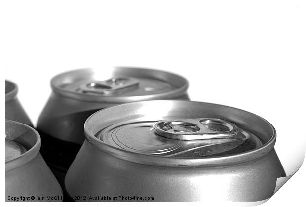 Drink Cans Print by Iain McGillivray