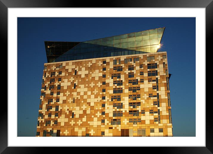 The Cube, Birmingham Framed Mounted Print by Michael Blight