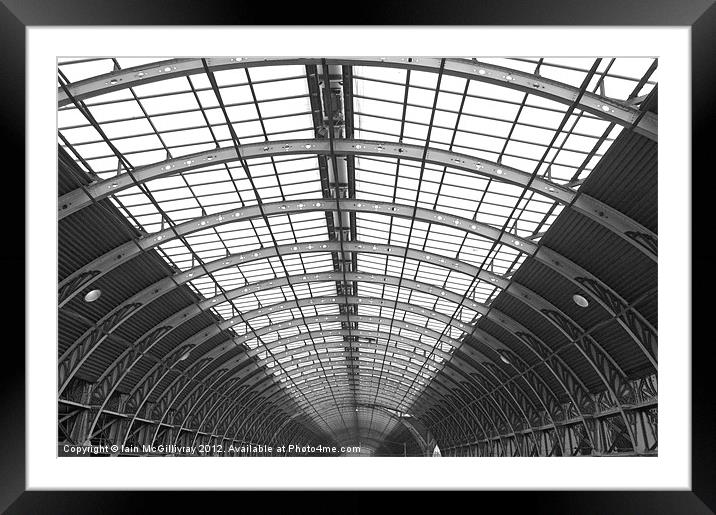 Paddington Station Roof Framed Mounted Print by Iain McGillivray
