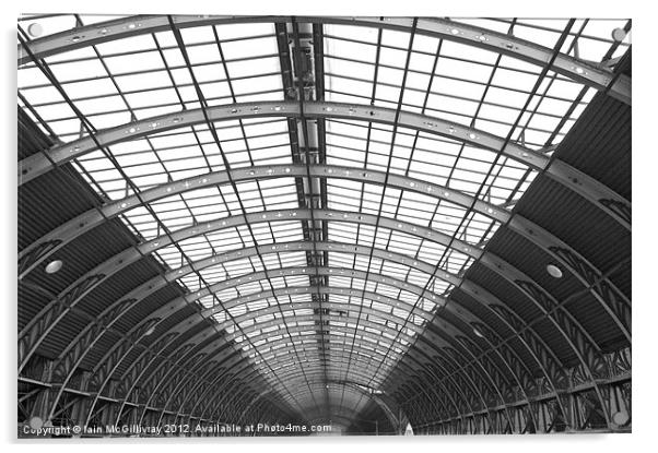 Paddington Station Roof Acrylic by Iain McGillivray