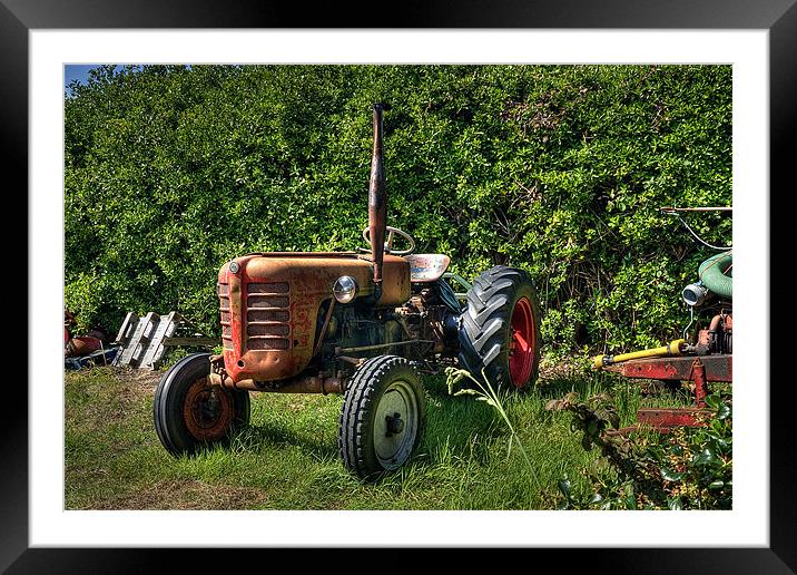 Scilly Tractor Framed Mounted Print by David Wilkins