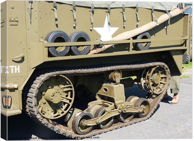Half Track in colour Canvas Print by Robert Gipson