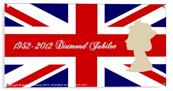 Queen Elizabeth II Diamond Jubilee Acrylic by Natalie Kinnear