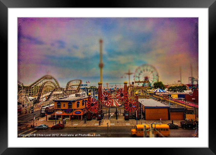 Luna Park-a-Rama Framed Mounted Print by Chris Lord