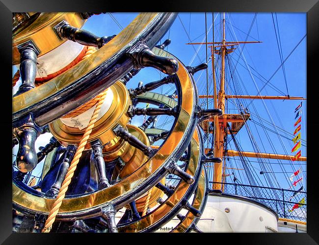 The Helm HMS Warrior Framed Print by Colin Williams Photography