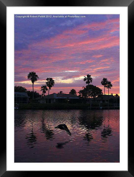 Sunset in Satellite Beach Framed Mounted Print by Robert Pettitt