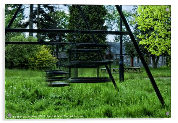 Forgotten swings Acrylic by Stuart Reid