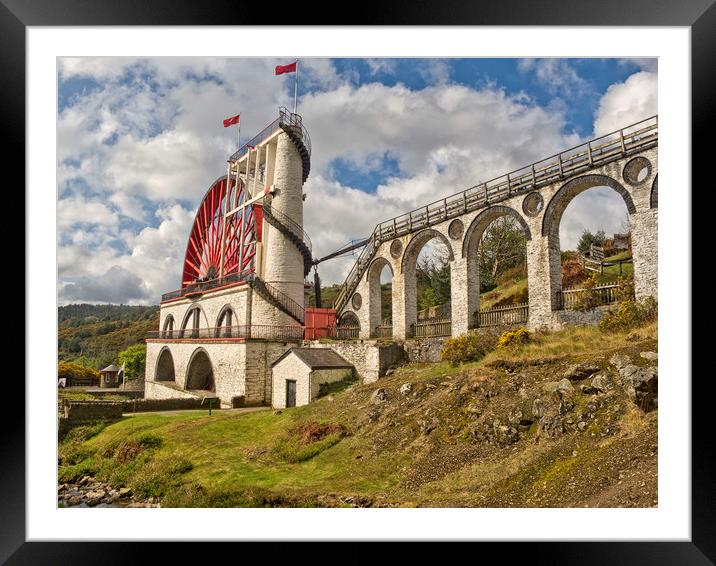 LAXEY WHEEL (Isle of Man) Framed Mounted Print by raymond mcbride