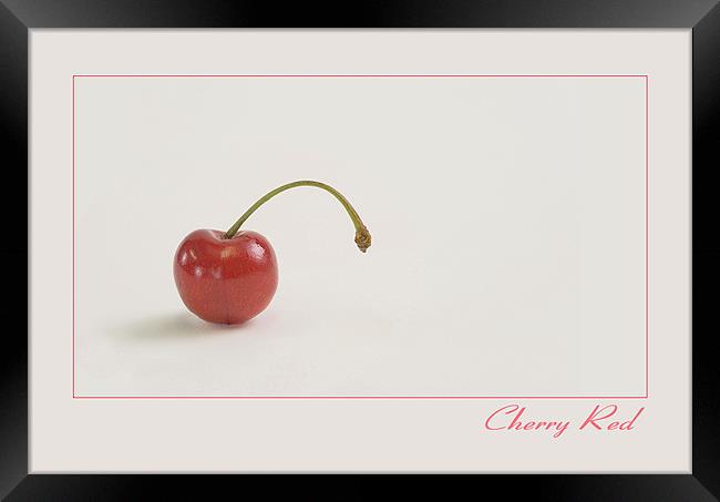 Cherry Red Framed Print by Peter Oak