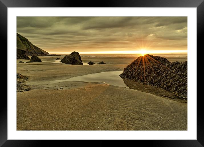 Putsborough Sands Framed Mounted Print by Dave Wilkinson North Devon Ph