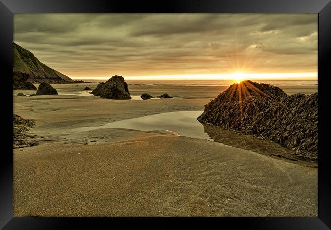 Putsborough Sands Framed Print by Dave Wilkinson North Devon Ph