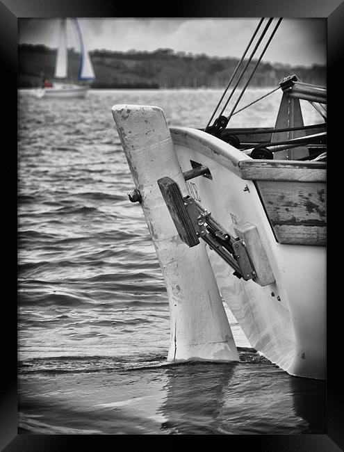 Boats Rudder Framed Print by Ian Cocklin