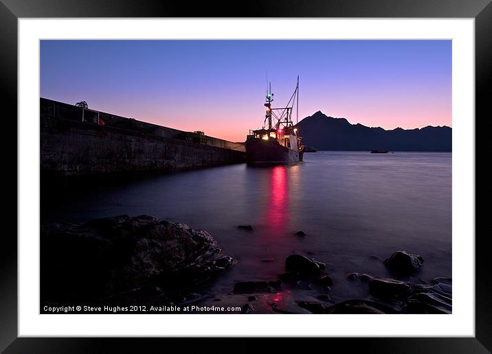 Fishing boat at Elgol Framed Mounted Print by Steve Hughes