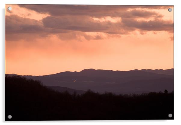 Mountain sunset Acrylic by Ian Middleton