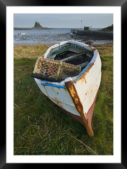 Lindisfarne boat Framed Mounted Print by Stephen Wakefield