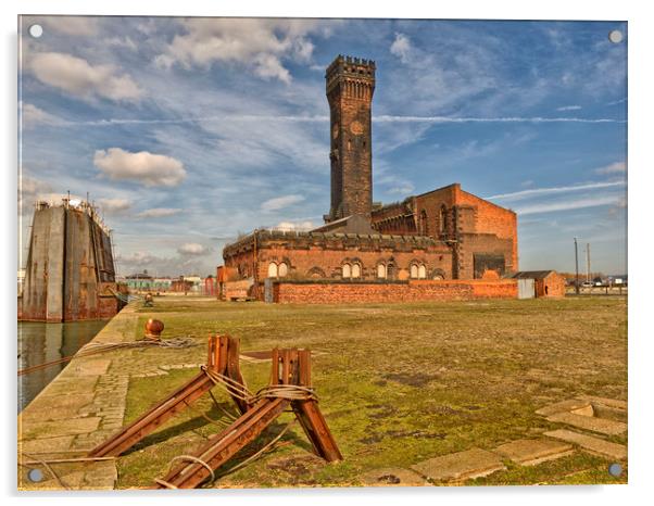 EAST FLOAT DOCKS(Birkenhead) Acrylic by raymond mcbride