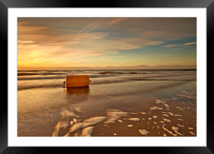ROLLING IN THE WAVES ( sunset) Framed Mounted Print by raymond mcbride