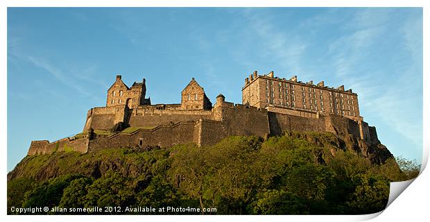 edinburgh castle Print by allan somerville