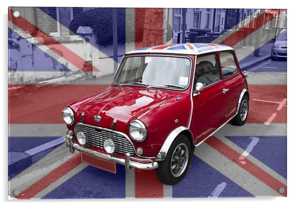 British Classic Mini car Acrylic by David French