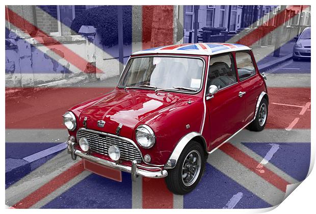 British Classic Mini car Print by David French